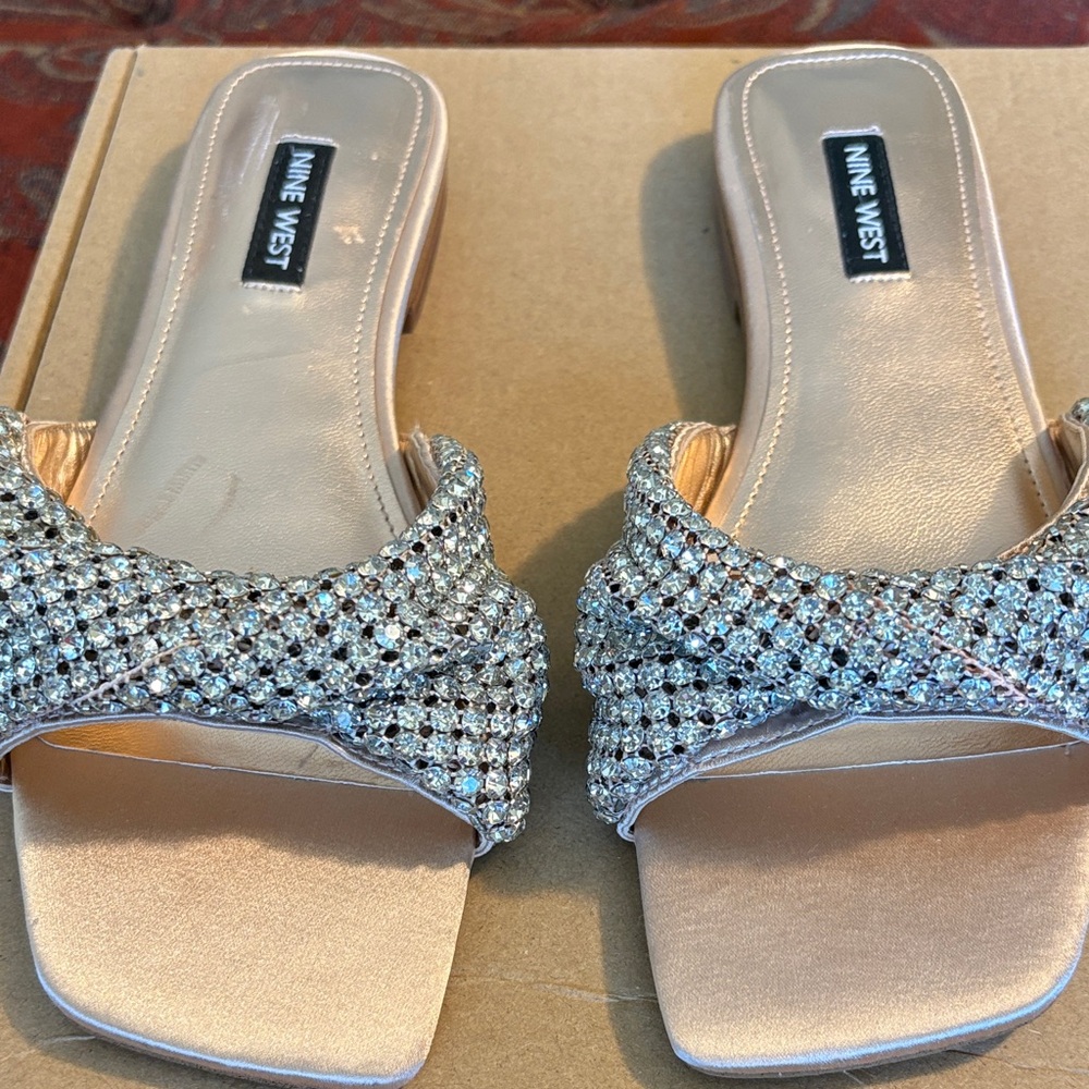 Nine West Women's Sparkling Silver sandals